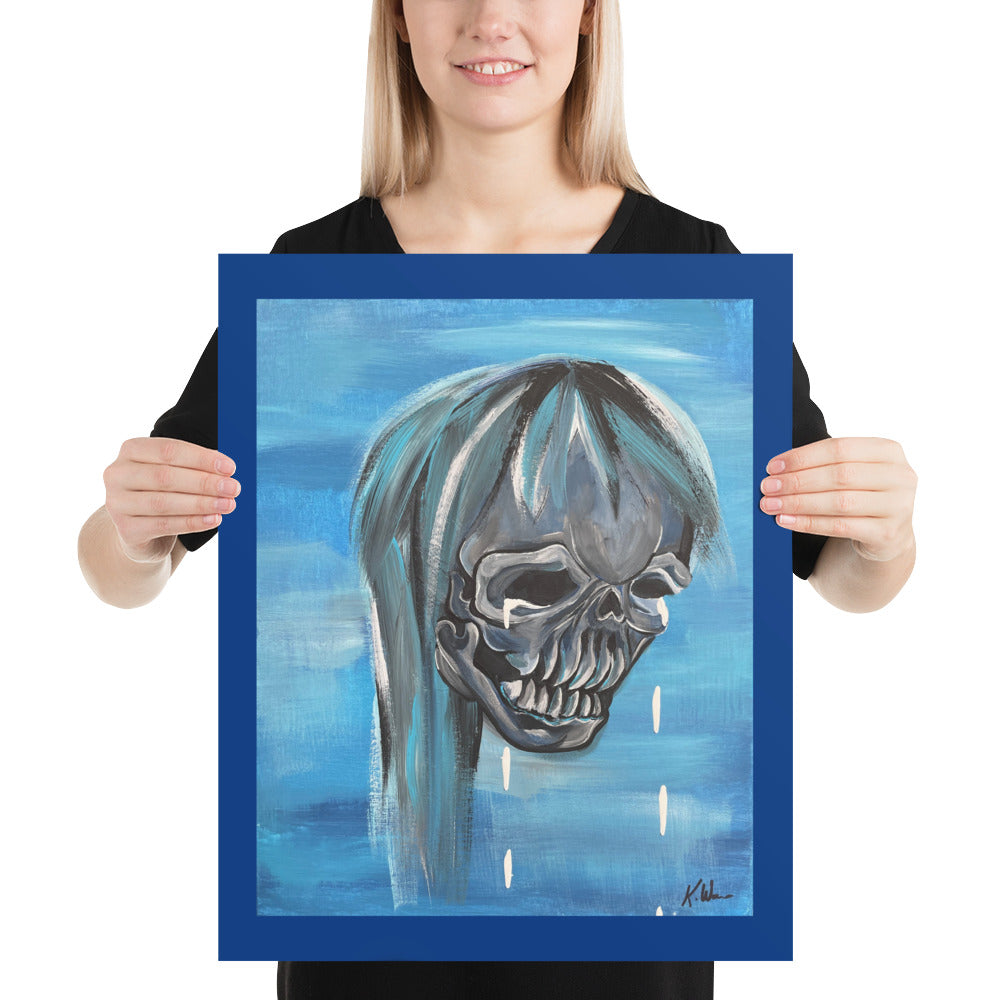 Skull Poster Baby Blue