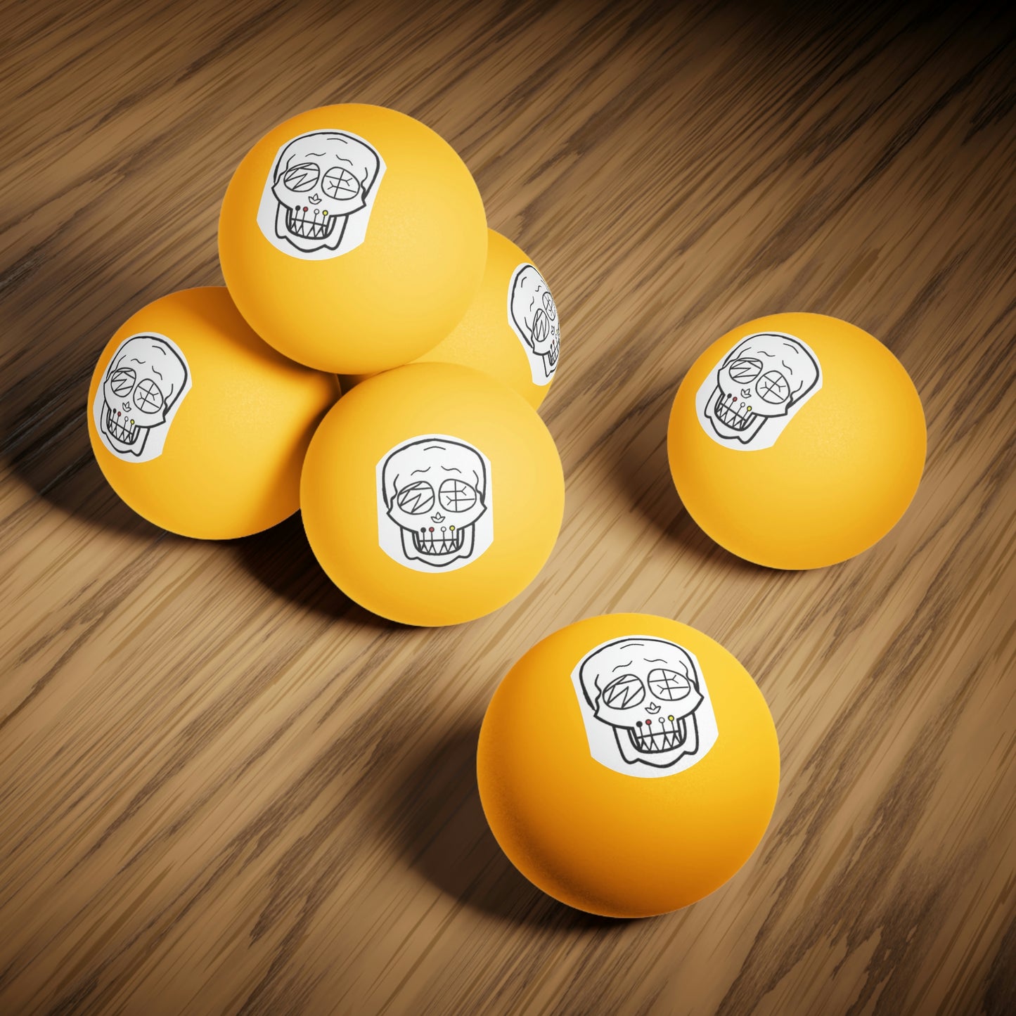 Skull Ping Pong Balls, 6 pcs