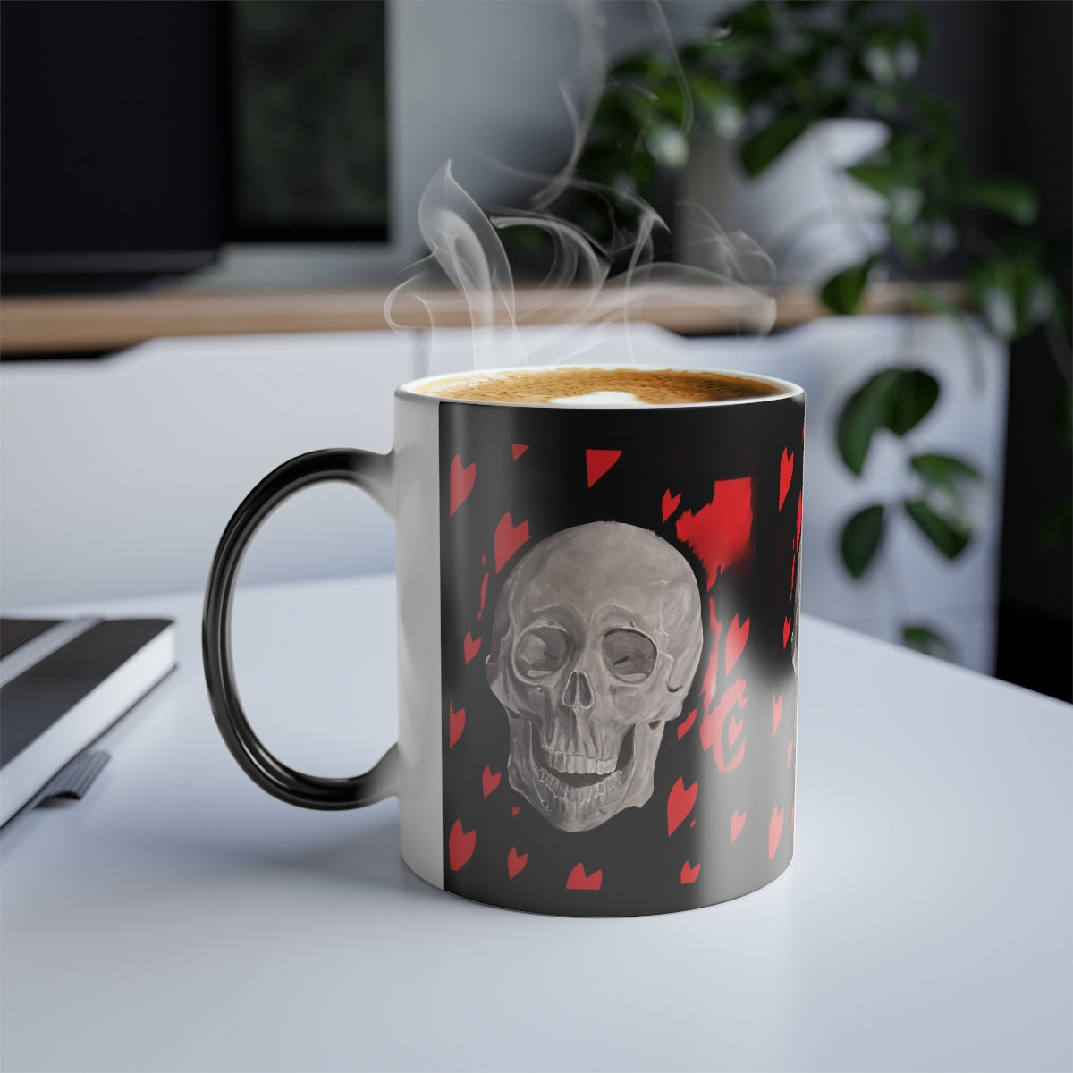 Skull Mug 11oz Color Morphing Happy