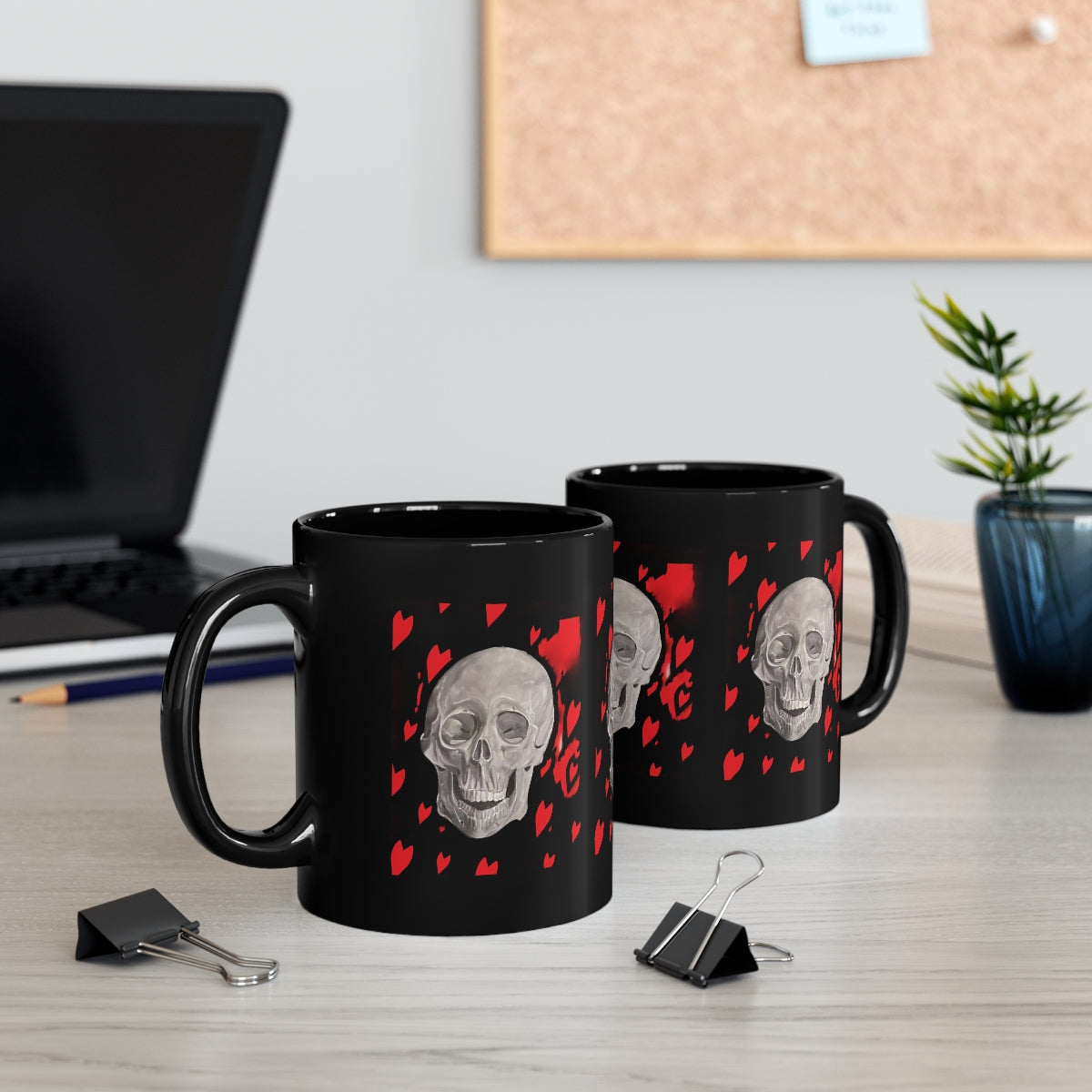 Skulls Mug Happy Hearts