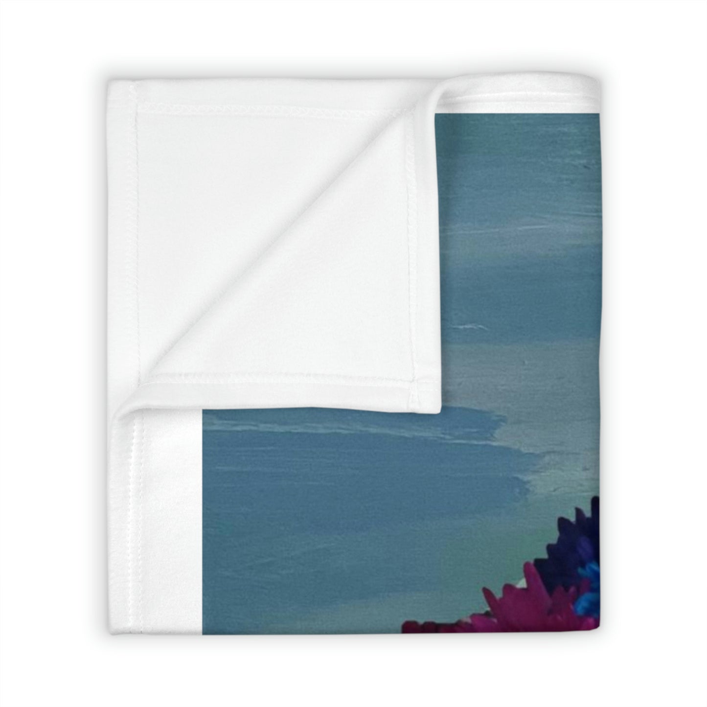 Skull Throw Blanket Blue Bird