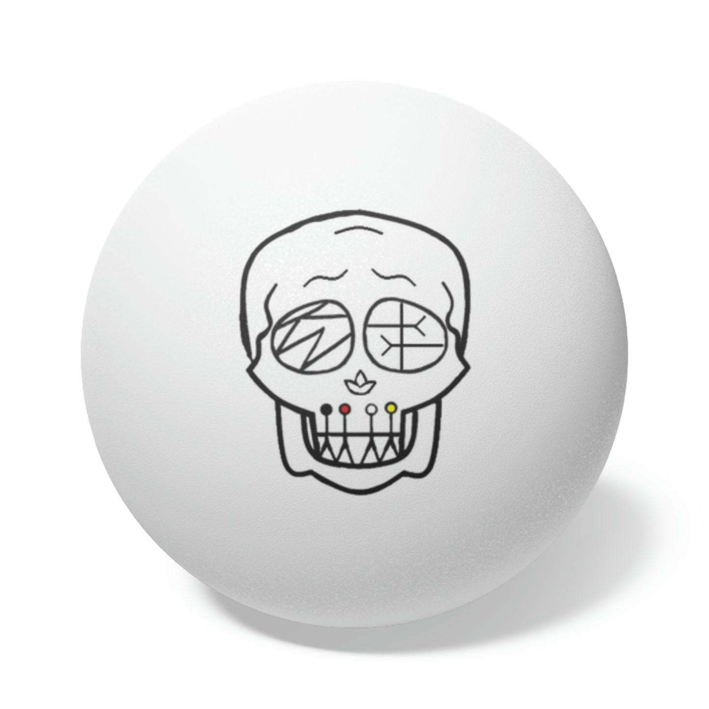 Skull Ping Pong Balls, 6 pcs