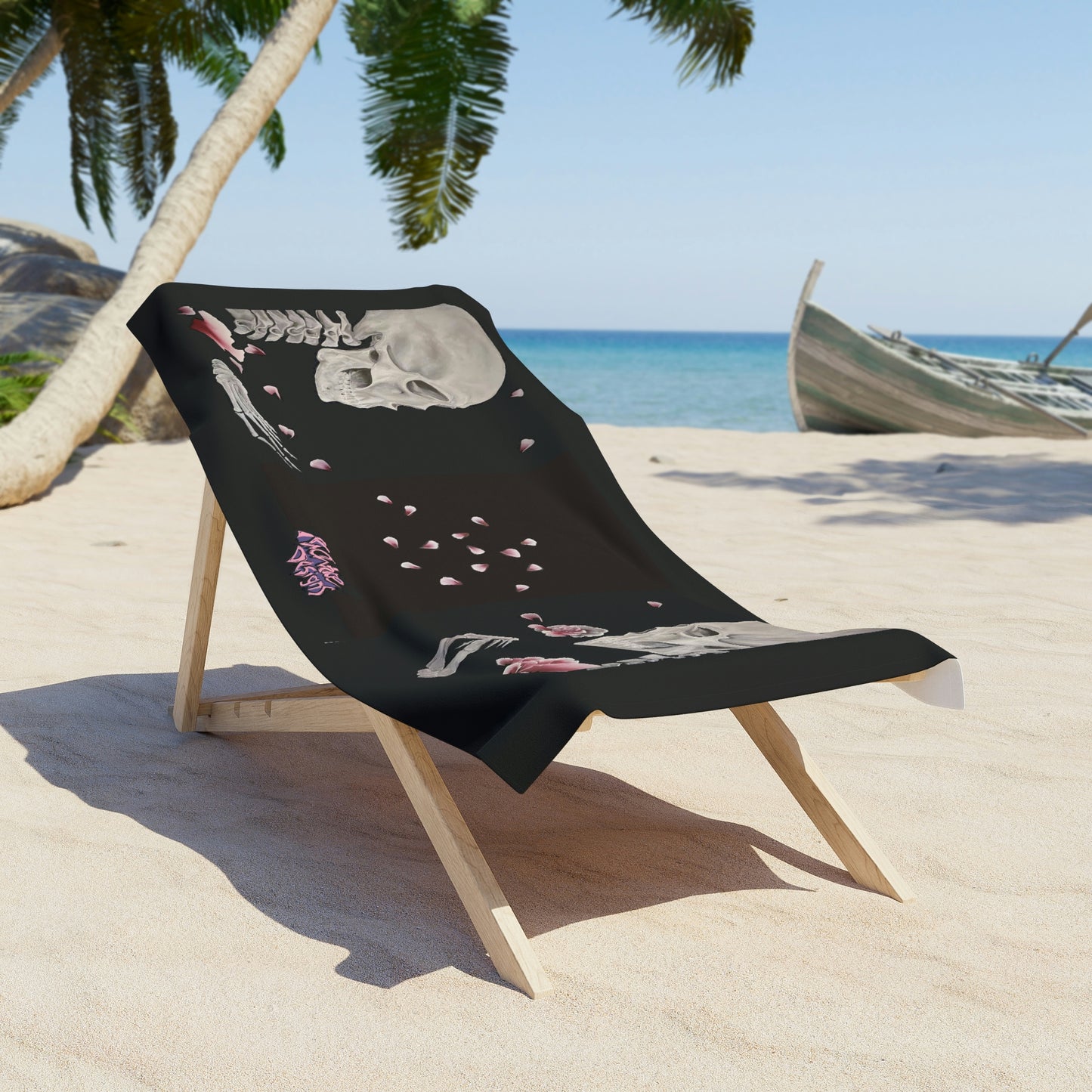 Skull Beach Towel Give and Receive