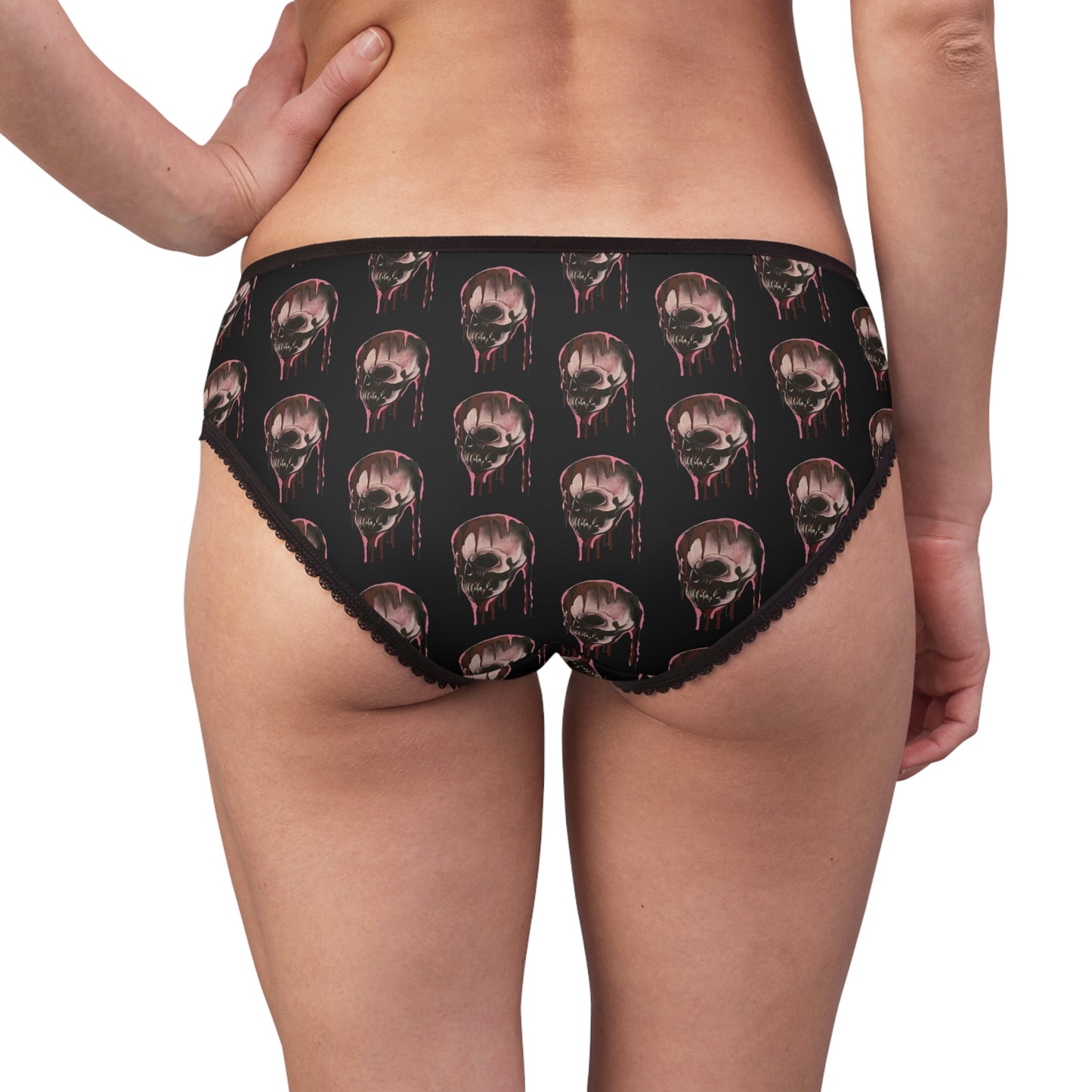 Women's Skull Briefs Pink Lady Black