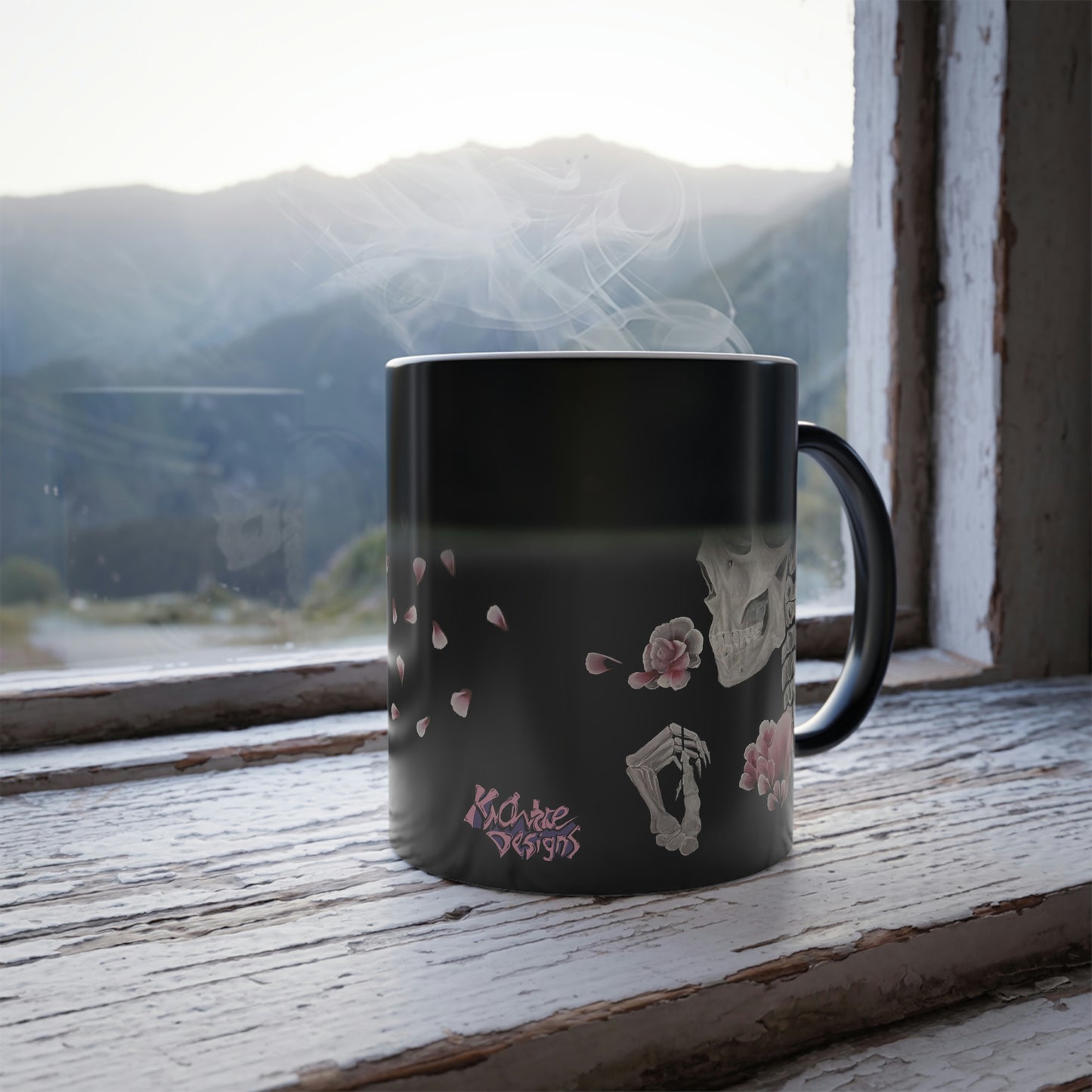 Skull Colour Morphing Mug Give and Receive
