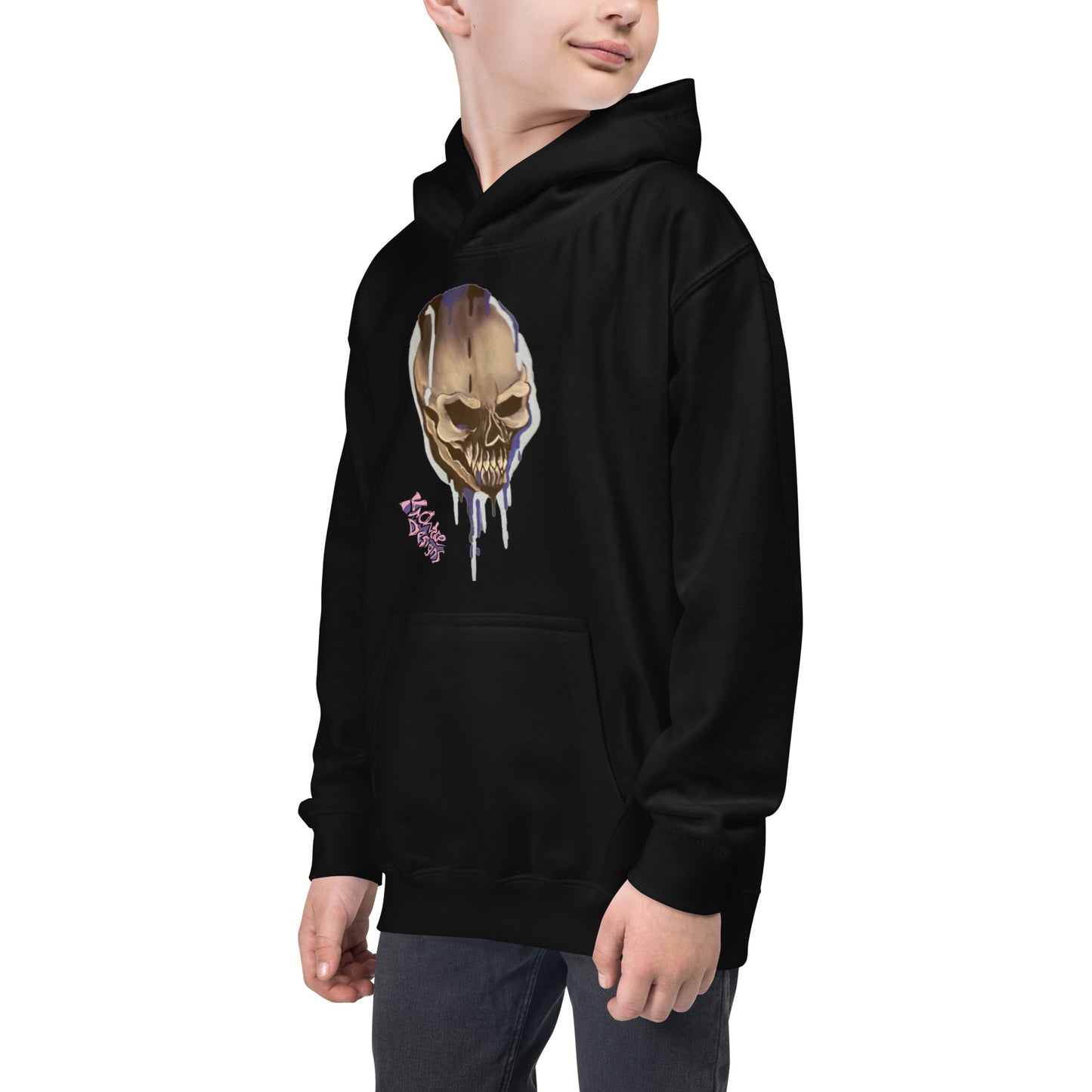 Kids Skull Hoodie Boy Blue
