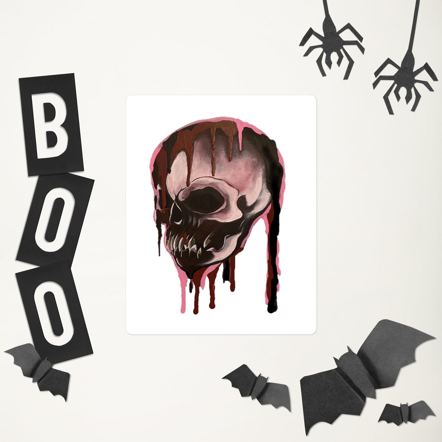 Skull Bubble-free stickers Pink Lady