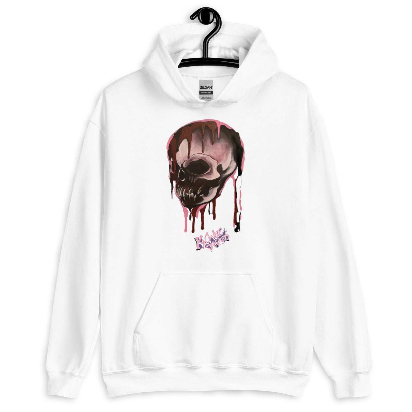 Skull Unisex Hoodie Pink Lady