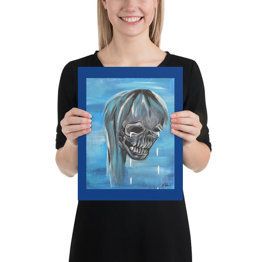Skull Poster Baby Blue