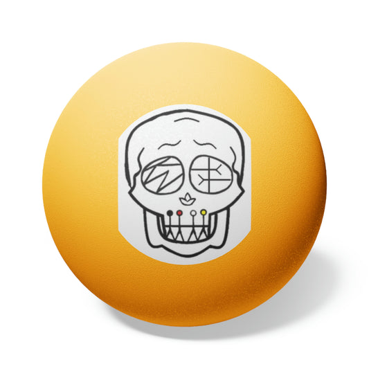 Skull Ping Pong Balls, 6 pcs