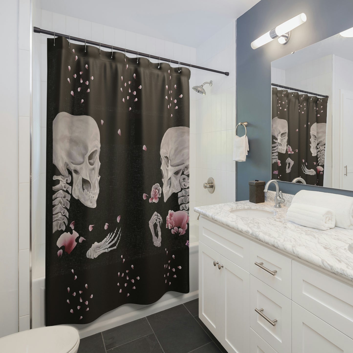 Skull Shower Curtain Give and Receive