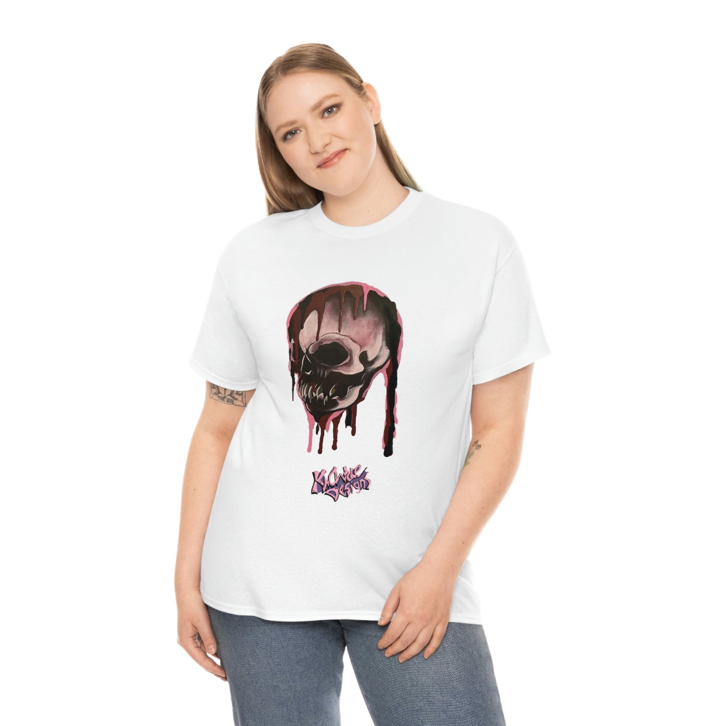 Skull T-shirt Pink Lady