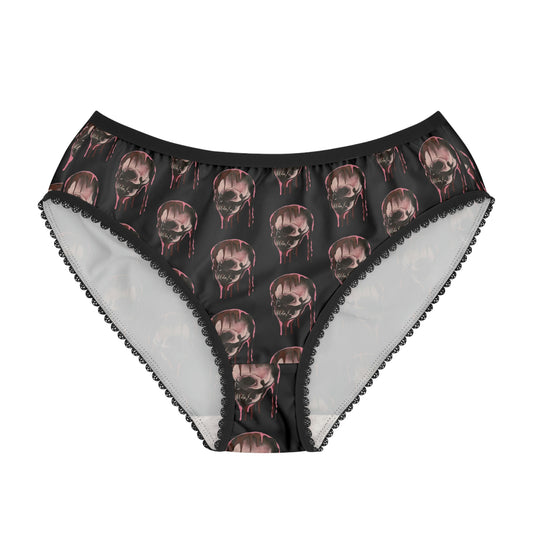 Women's Skull Briefs Pink Lady Black