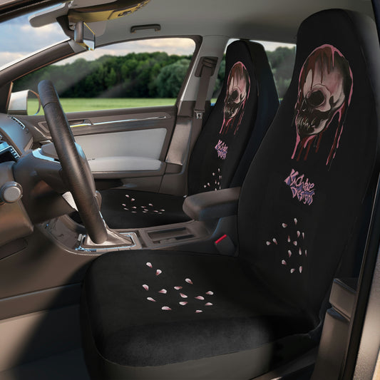 Skull Car Seat Covers Pink Lady