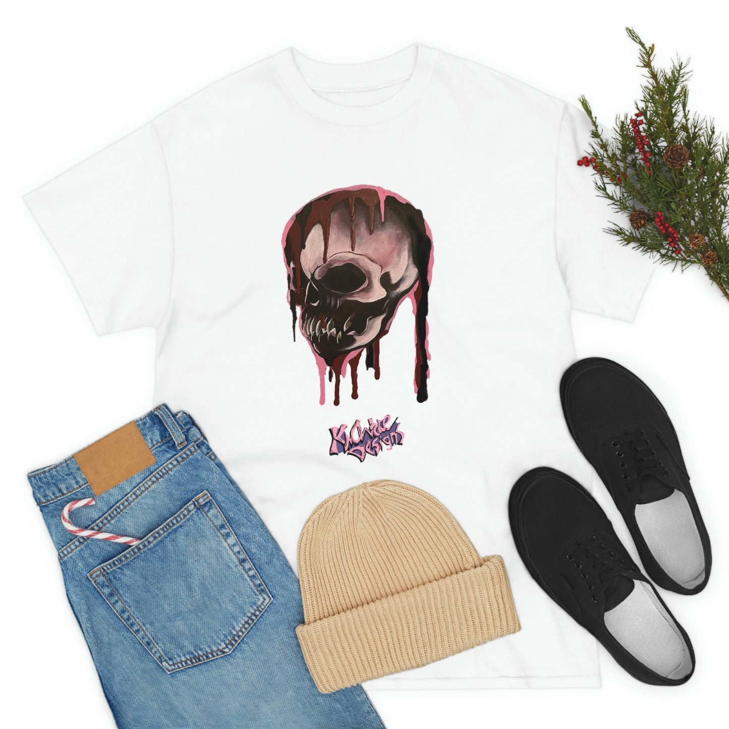 Skull T-shirt Pink Lady