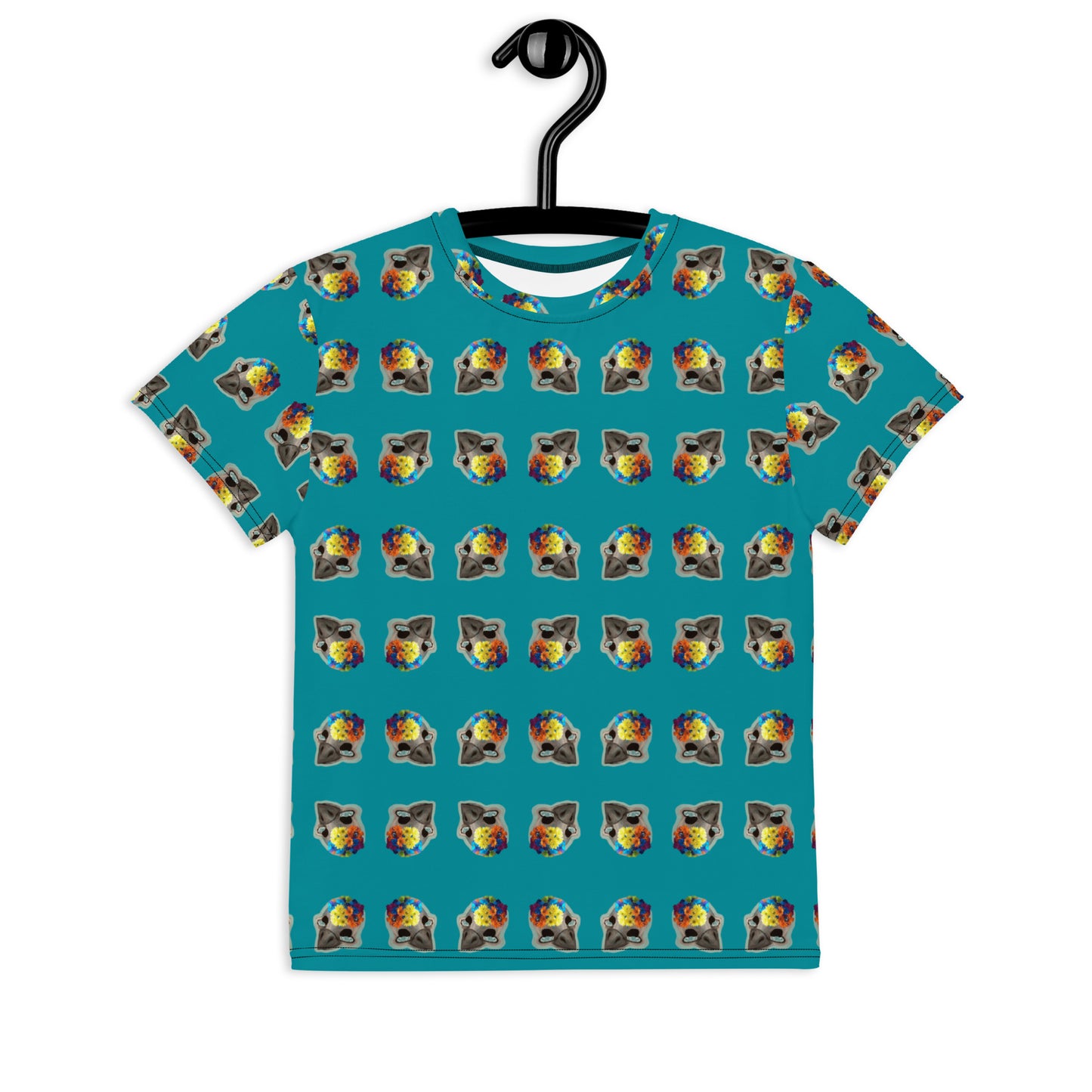 Skull T-shirt Youth Blue Bird (Pattern)