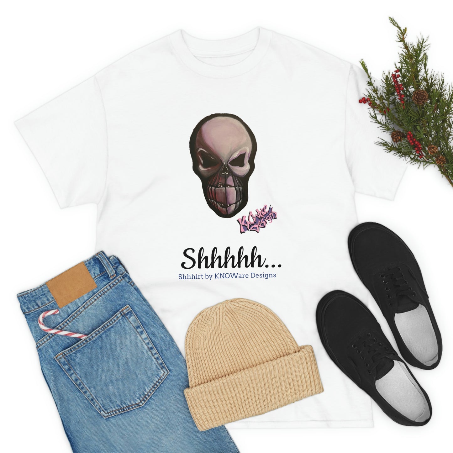 Skull T-Shirt Silenced Shhhirt