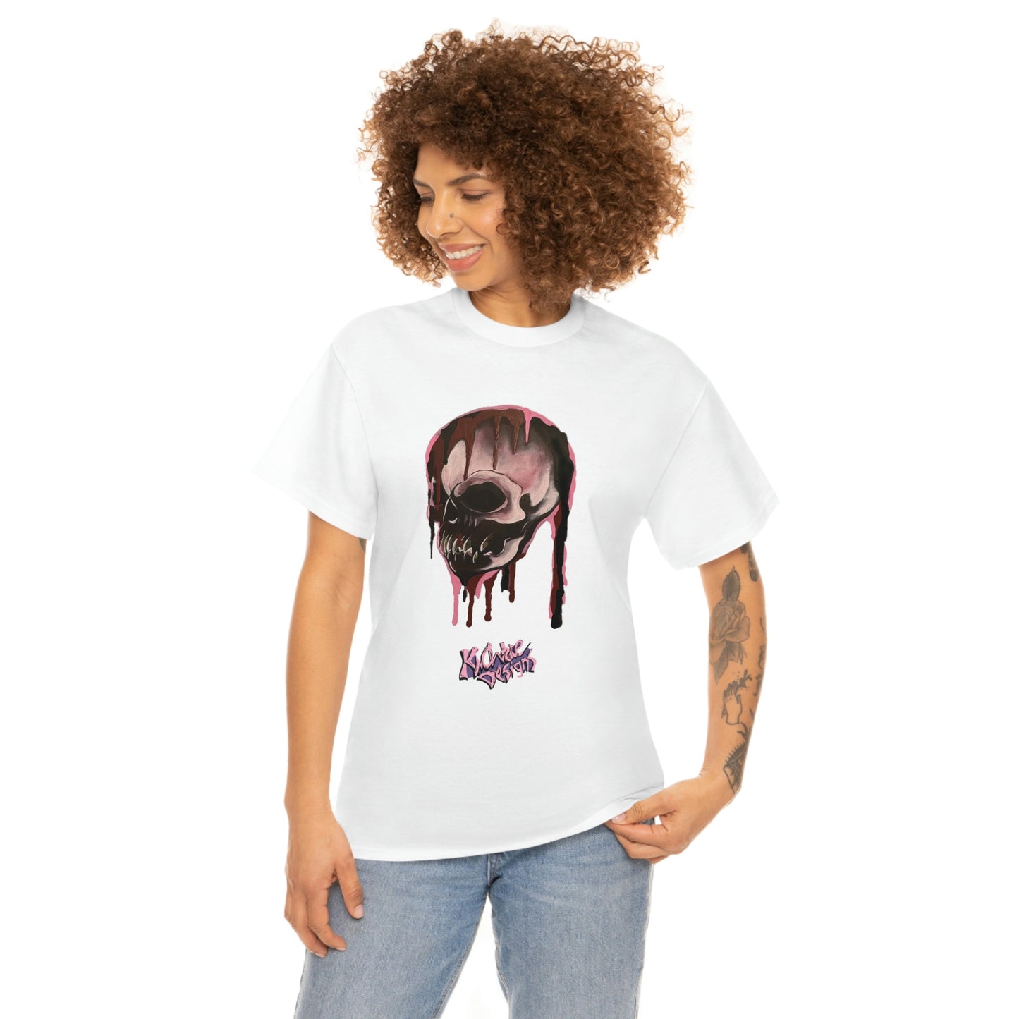 Skull T-shirt Pink Lady