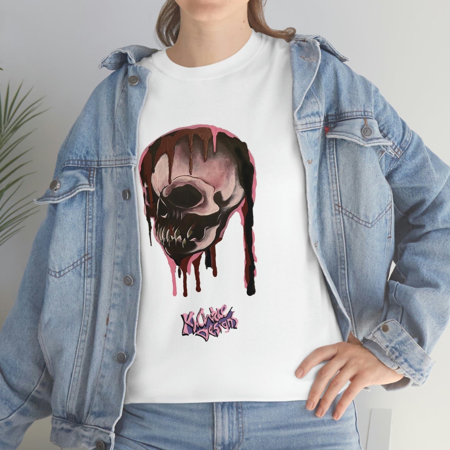 Skull T-shirt Pink Lady