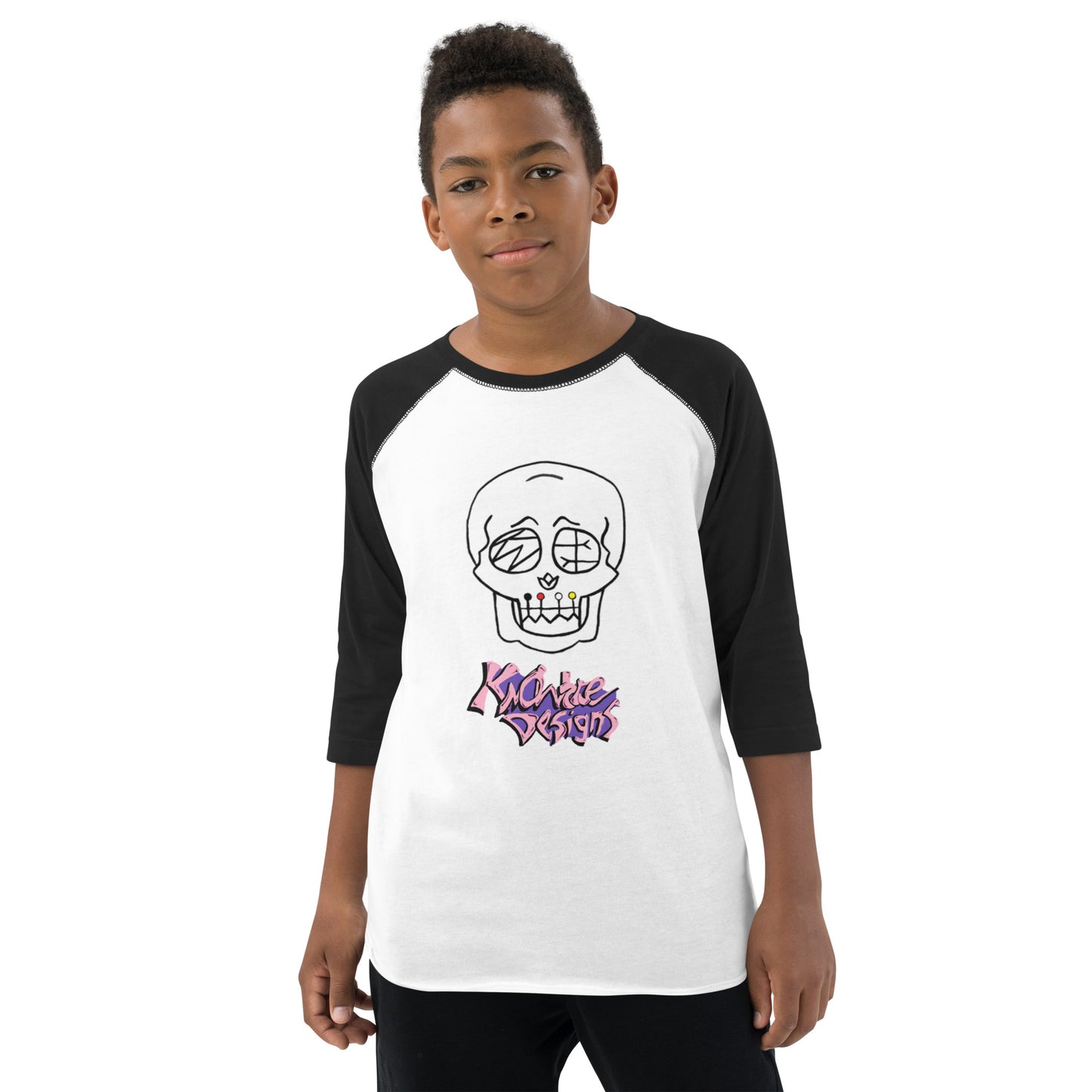 Skull Shirt KNOWare Skull LOGO 3/4 Sleeve Youth