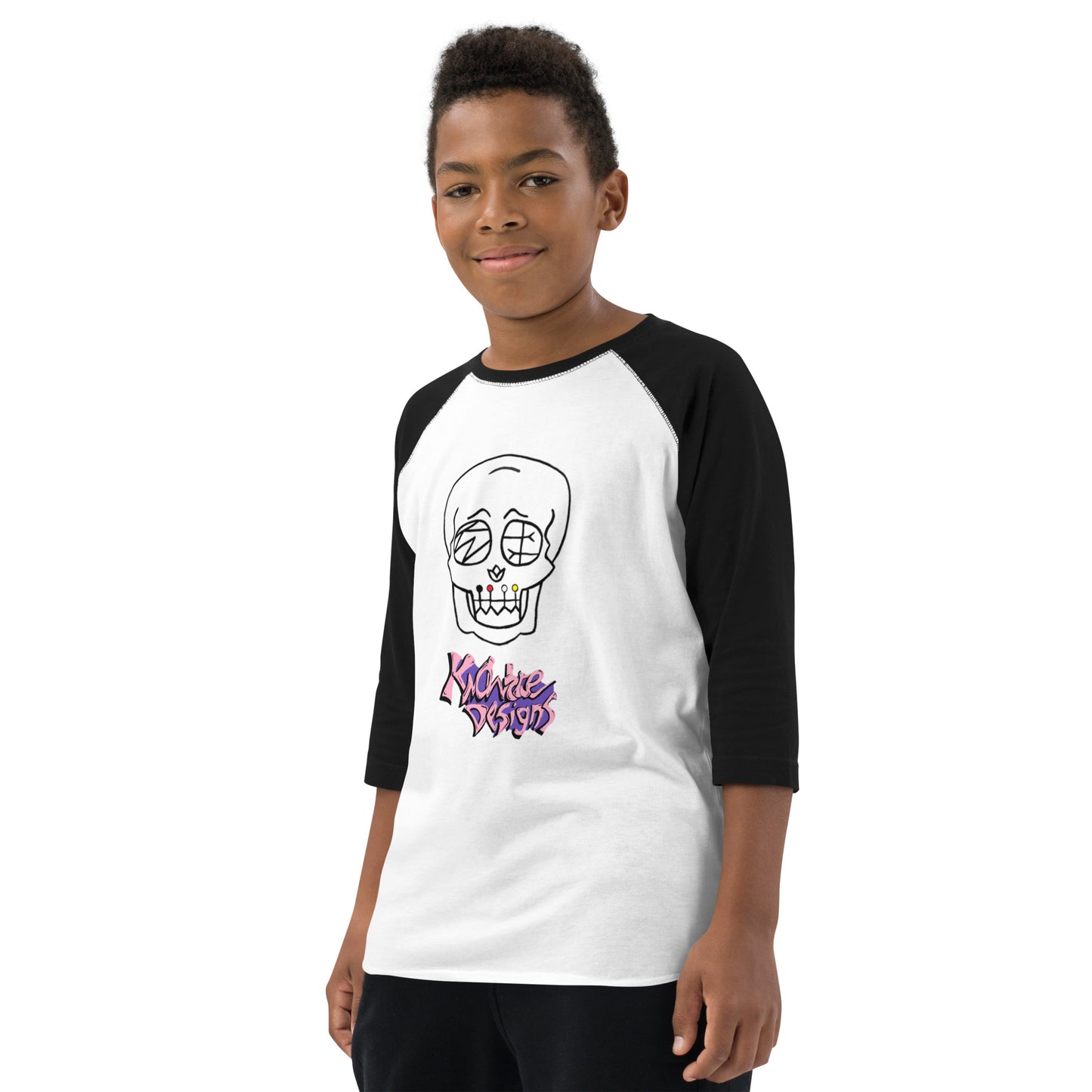 Skull Shirt KNOWare Skull LOGO 3/4 Sleeve Youth