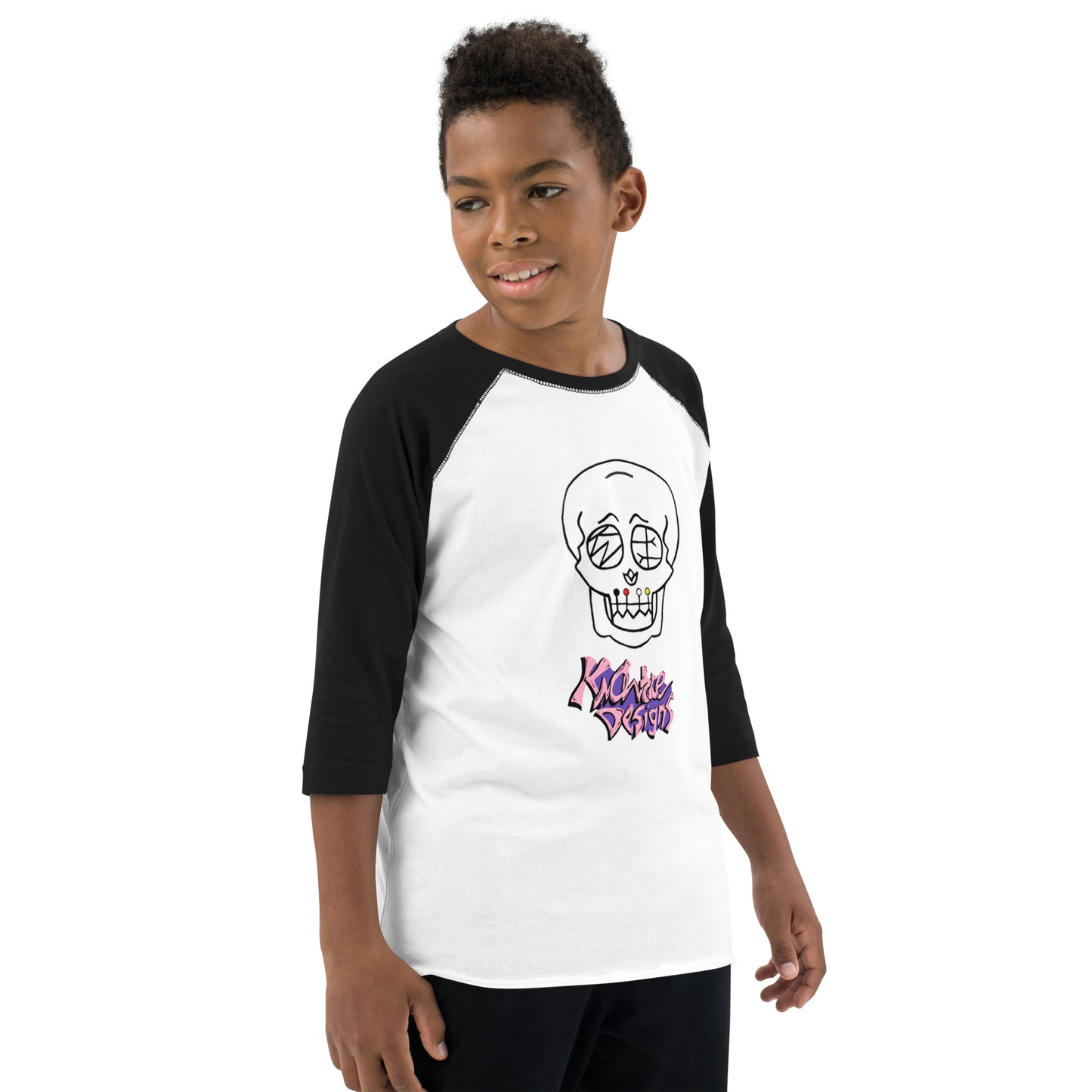 Skull Shirt KNOWare Skull LOGO 3/4 Sleeve Youth